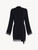 Vestaglia corta in rayon nero con pizzo_0