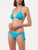 Reggiseno mare a triangolo turchese con logo_1