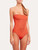 Costume intero rosso mattone con dettagli glitterati_1