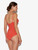 Costume intero rosso mattone con ferretto e dettagli glitterati_2