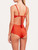 Slip mare a vita alta rosso mattone con dettagli glitterati_2