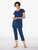 Pigiama in rayon blu denim scuro_1
