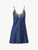 Slipdress in raso di seta blu_0