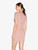Camicia da notte corta a costine misto cashmere colore Blush Clay con ricami a frastaglio_2