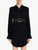 Camicia in modal nero con dettaglio in pizzo Leavers_1