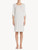 T-dress in modal stretch bianco con pizzo Leavers e chiffon di seta_1