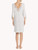 T-dress in modal stretch bianco con pizzo Leavers e chiffon di seta_2