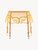 Reggicalze in tulle e pizzo Leavers color giallo_0