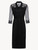 Vestaglia corta in chiffon di seta nero_0