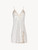 Slipdress in seta off-white con macramè oro_0
