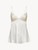 Canotta in seta off-white con macramè oro_0