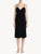 Camicia da notte corta in viscosa nera con tulle_1