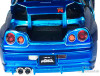 Brian's Nissan GTR Skyline R34 RHD (Right Hand Drive) Blue "Fast & Furious" Movie 1/24 Diecast Model Car by Jada