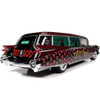 1959 Cadillac Eldorado Rat Fink HEARSE Dark Red 1/18 Diecast Model Car by Auto World