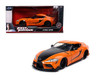 Toyota Supra Orange with Black Stripes "Fast & Furious 9 F9" (2021) Movie 1/24 Diecast Model Car by Jada