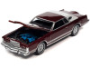 1979 Lincoln Continental Mark V Dark Red Metallic and White Top with Red Interior "Luxury Cruisers"  1/64 Diecast Model Car by Auto World