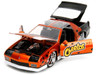 1985 Chevrolet Camaro Z/28 Orange Metallic with Graphics and Chester Cheetah Diecast Figure "Cheetos" "Hollywood Rides" Series 1/24 Diecast Model Car by Jada