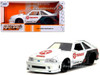 1989 Ford Mustang GT "Texaco" White and Matt Black with Graphics "Bigtime Muscle" Series 1/24 Diecast Model Car by Jada