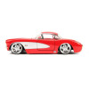 1957 Chevrolet Corvette Red with Red Interior "Bigtime Muscle" 1/24 Diecast Model Car by Jada