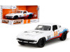1966 Chevrolet Corvette #66 "Racing Spirit" White with Graphics "Bigtime Muscle" Series 1/24 Diecast Model Car by Jada