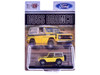 1969 Ford Bronco Yellow with Black Stripes and Gray Top 1/64 Diecast Model Car by M2 Machines