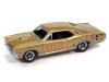 1966 Pontiac GTO "Royal" Gold and 1969 Pontiac GTO Royal Bobcat Espresso Brown "Pontiac Royal" Set of 2 pieces 1/64 Diecast Model Cars by Johnny Lightning