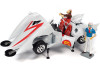 Mach 5 Five White with Chim-Chim Monkey and Speed Racer Figurines 1/18 Diecast Model Car by Autoworld