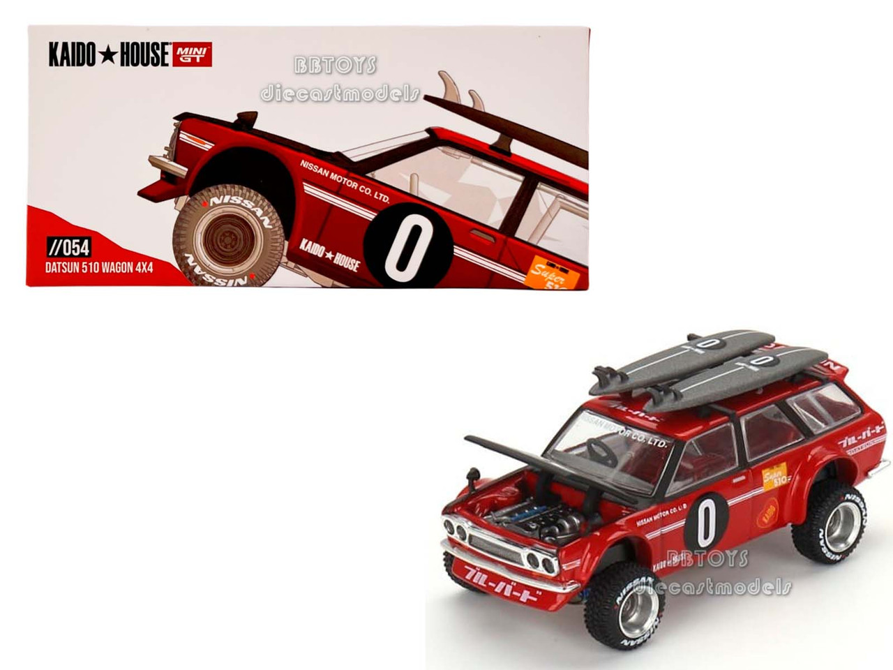 Kaido House x Mini GT 1:64 Datsun Kaido 510 Wagon Hanami V1 Pink Limited  Edition