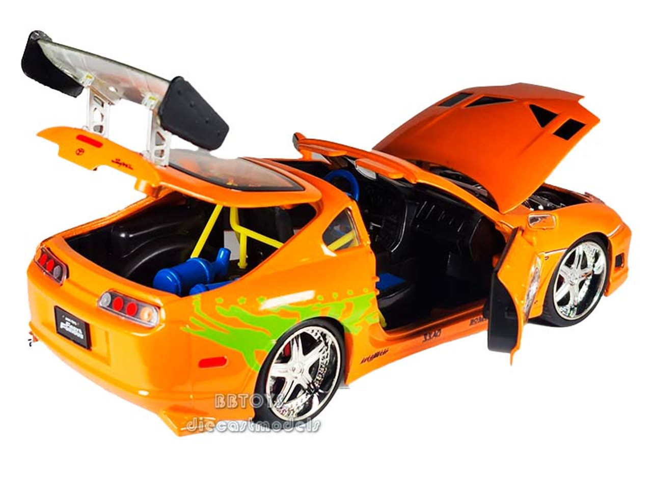 Brian's Toyota Supra Diecast (Orange) The Fast And The Furious Jada 1:18,  1:24, 1:32 : 