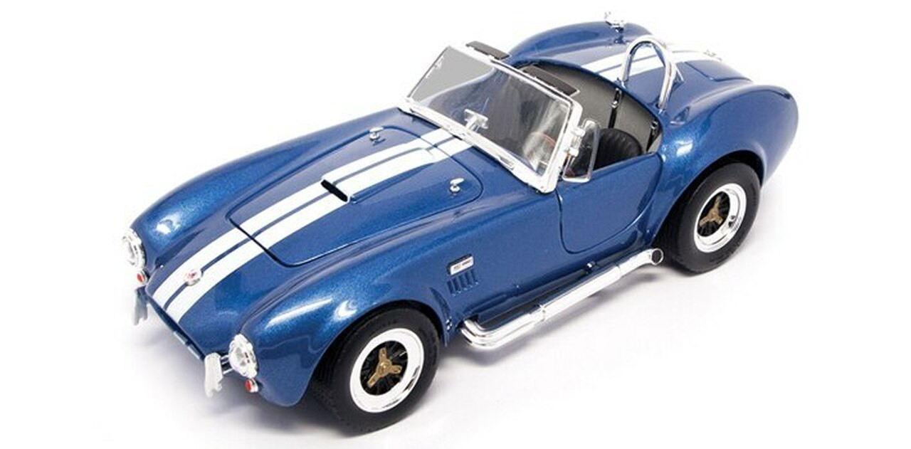 1964 Shelby Cobra 427 S/C Blue Metallic with White Stripes 1/18