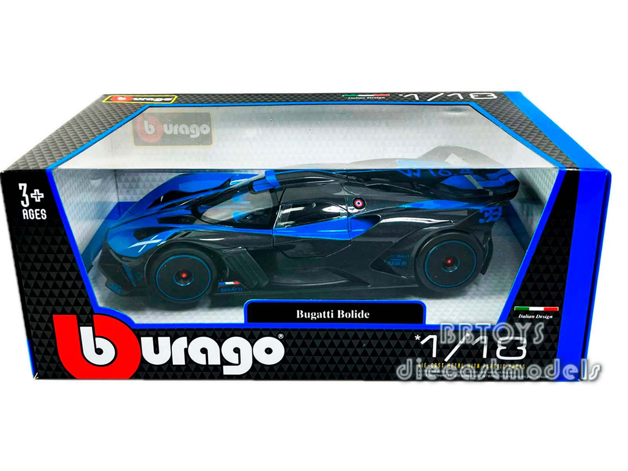 Burago 1:18 Bugatti Bolide Blue/Black - gtrmodels