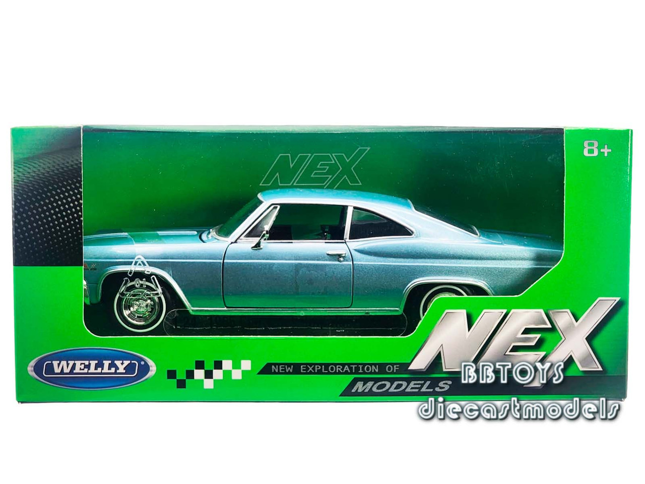 1965 Chevrolet Impala SS 396 Light Blue 1/24 Diecast Model