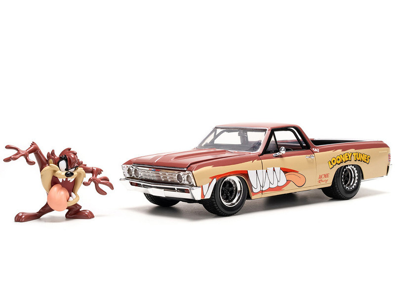 Voiture Miniature 1:24 Chevy El Camino 1967 Avec Diable De Tasmanie - Collector Looney Tunes
