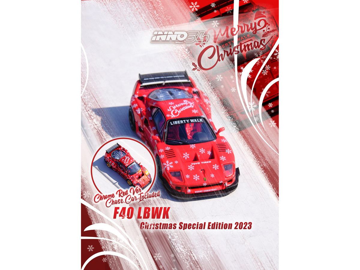 LIBERTY WALK F40 クリスマススペシャルエディション 2023 LBWK (Liberty Walk) F40 Red with Graphics 