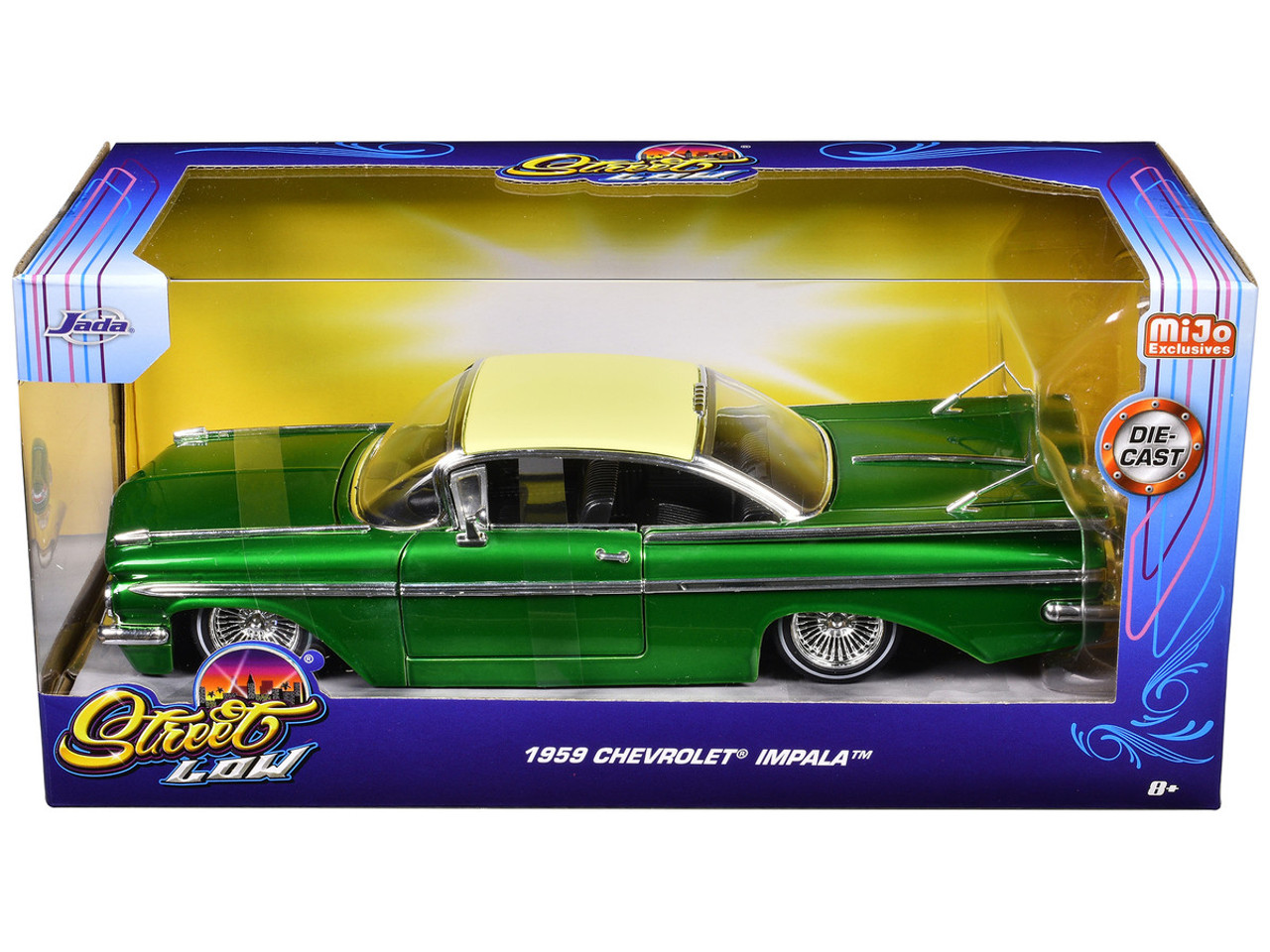 1959 Chevrolet Impala Lowrider Green Metallic with Cream Top