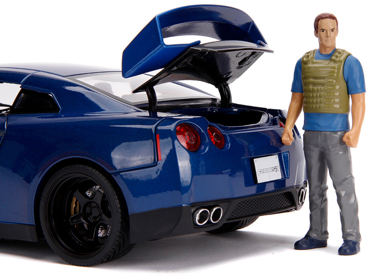 2009 Nissan GT-R (R35) Blue Metallic and Carbon with Lights and