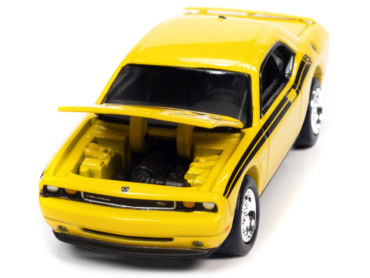 2010 Dodge Challenger R/T Detonator Yellow with Black Stripes and