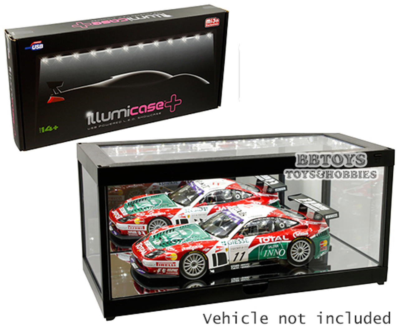 Black Collectible Display Show Case Illumicase+ with LED Lights