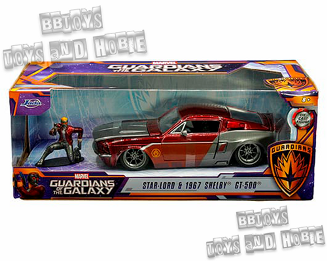 FORD Mustang Shelby GT500 1967 & figurine Star-Lord 1/24 JADA TOYS