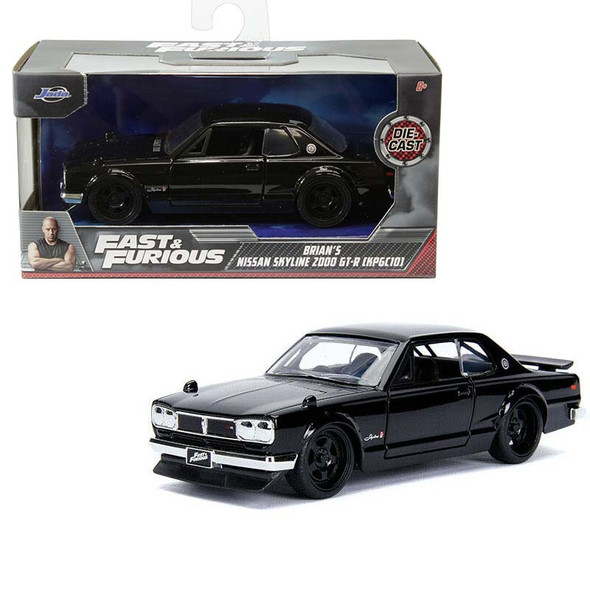 Brian’s Nissan Skyline 2000 GT-R KPGC10 Black 1/32 Diecast Models Car By Jada