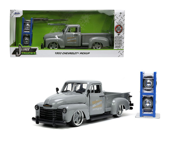 1953 Chevrolet Pickup Grey Extra Wheels "Just Trucks" Series 1/24 Diecast Model Car by Jada