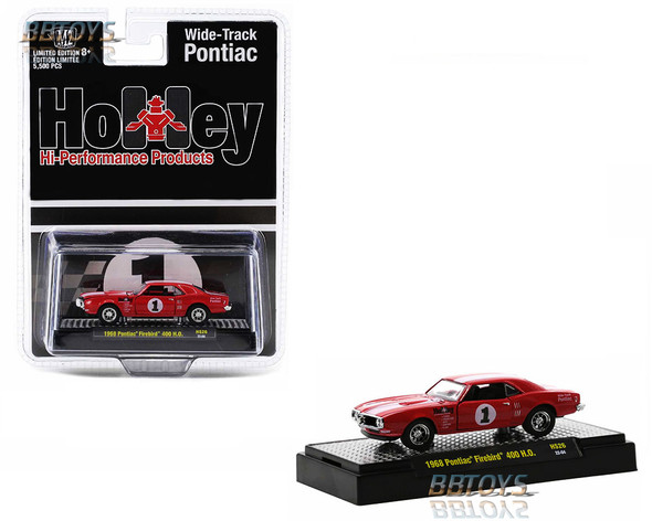 1968 Pontiac Firebird 400 H.O. Red Limited Edition 4,000 Pieces Worldwide 1/64 Diecast Model By M2 Machines