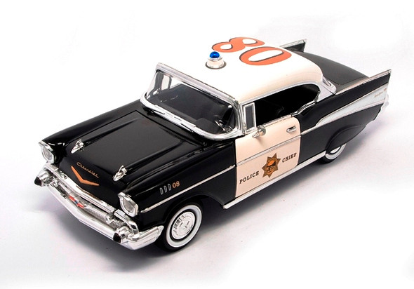 1957 Chevrolet Bel Air Police 1/18 Diecast Model Car by Road Signature