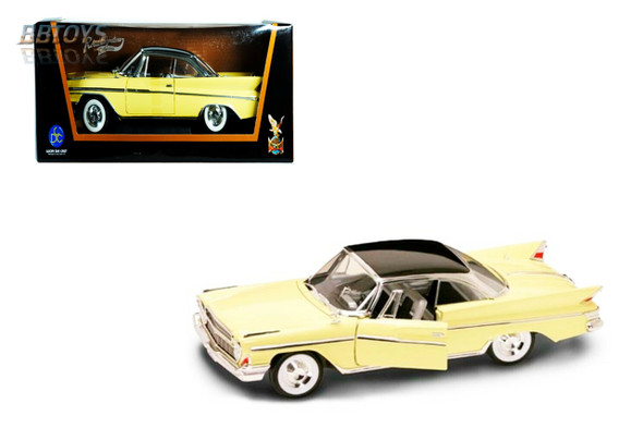 1961 DeSoto Adventurer Yellow with Black Top 1/18 Diecast Model Car by Road Signature