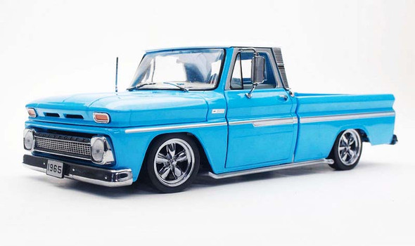 1965 Chevrolet C-10 Styleside Pickup Lowrider in Blue "The American Collection" 1/18 Diecast Model Car by Sun Star