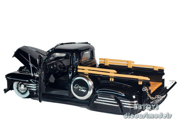 1951 Chevrolet Pickup Lowrider Black Street Low Limited Edition 1/24 Diecast Models By Jada