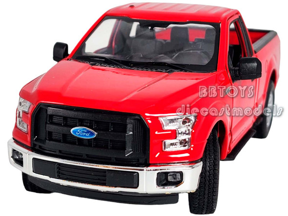 2015 Ford F-150 Regular Cab Pickup Truck Red 1/24 Diecast Model Car by Welly