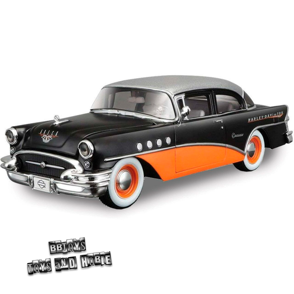 1955 Buick Century "Harley Davidson" Black and Orange with Silver Top 1/26