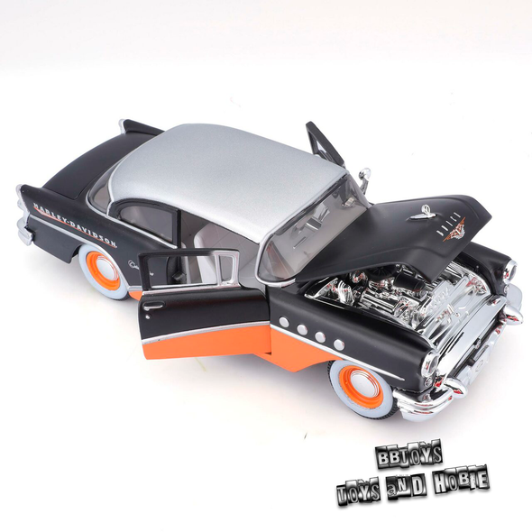 1955 Buick Century "Harley Davidson" Black and Orange with Silver Top 1/26