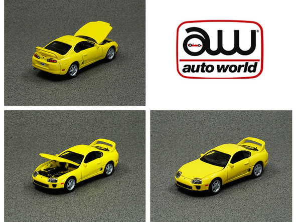 1996 Toyota Supra Yellow "Asia Special Edition" 1/64 Diecast Model Car by Auto World